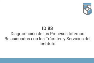 ID 83
Diagramación de los Procesos Internos Relacionados con los Trámites y Servicios del Instituto